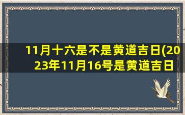 11月十六是不是黄道吉日(2023年11月16号是黄道吉日 🐝 吗)
